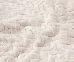 Broyhill Whisper White Chevron Embossed Velvet Blanket 8 Broyhill Whisper White Chevron Embossed Velvet Blanket -Broyhill 810573800 810573798 810617576 3