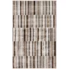 Bay Village Greige & Putty Block Stripe Area Rug, (6' X 9')
