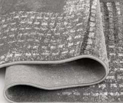 Hollyn Gunmetal Abstract Patchwork Area Rug, (5' X 7') -Broyhill 810586499 810586495 810586503 4