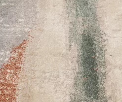 Hadlee Sand, Coral & Green Abstract Area Rug, (8' X 10') -Broyhill 810586500 810586496 810586492 6 1