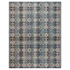 Karok Blue & Yellow Geometric Outdoor Area Rug, (6' X 9')