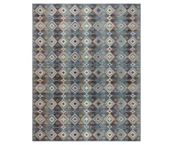 Broyhill 34 Broyhill Karok Blue & Yellow Geometric Outdoor Area Rug