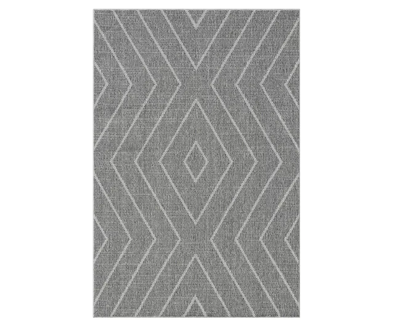 Jani Lagos Gray Geometric Outdoor Area Rug, (5' X 7') 1 Jani Lagos Gray Geometric Outdoor Area Rug, (5' X 7')
