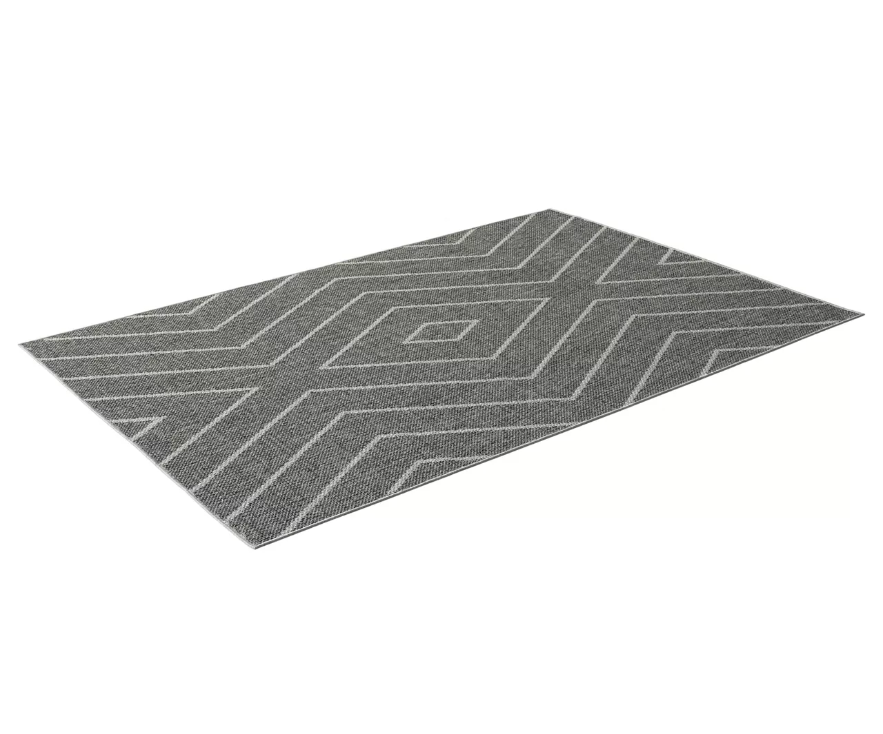 Jani Lagos Gray Geometric Outdoor Area Rug, (5' X 7') 2 Jani Lagos Gray Geometric Outdoor Area Rug, (5' X 7') - Image 2