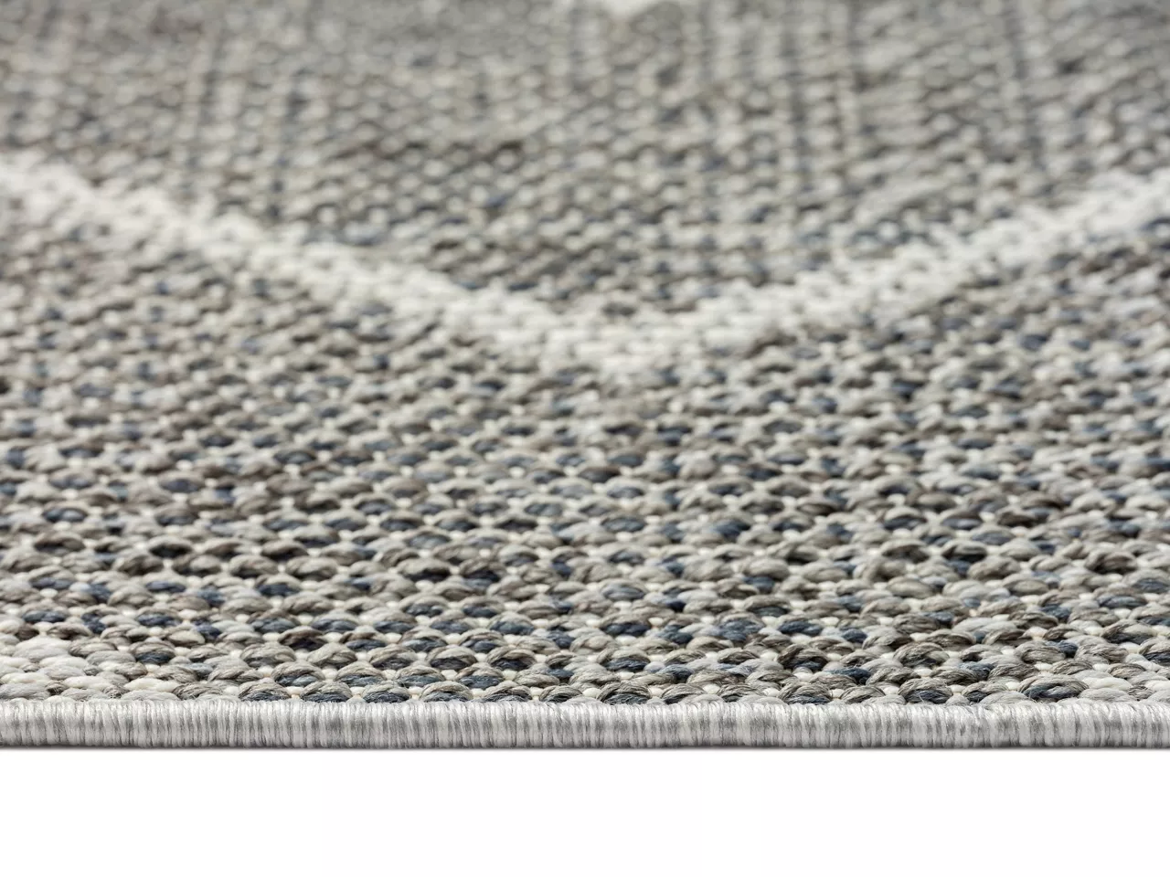 Jani Lagos Gray Geometric Outdoor Area Rug, (5' X 7') 3 Jani Lagos Gray Geometric Outdoor Area Rug, (5' X 7') - Image 3