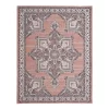 Broyhill Braiden Orange & Navy Floral Medallion Outdoor Area Rug