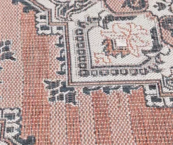 Broyhill Braiden Orange & Navy Floral Medallion Outdoor Area Rug -Broyhill 810587368 810587369 810587370 4