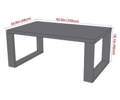 Chico Wood Look Steel Coffee Table -Broyhill 810588211 X0 1