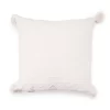 White Tamara Stripe Tassel-Accent Throw Pillow