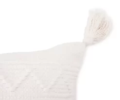 White Tamara Stripe Tassel-Accent Throw Pillow -Broyhill 810590725 2 A8