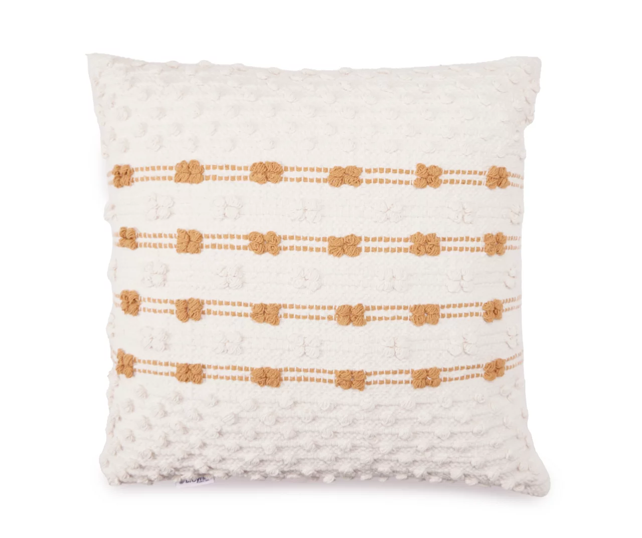 White & Tan Panna Stripe Throw Pillow 1 White & Tan Panna Stripe Throw Pillow