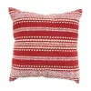 Sable Red & White Stripe Throw Pillow