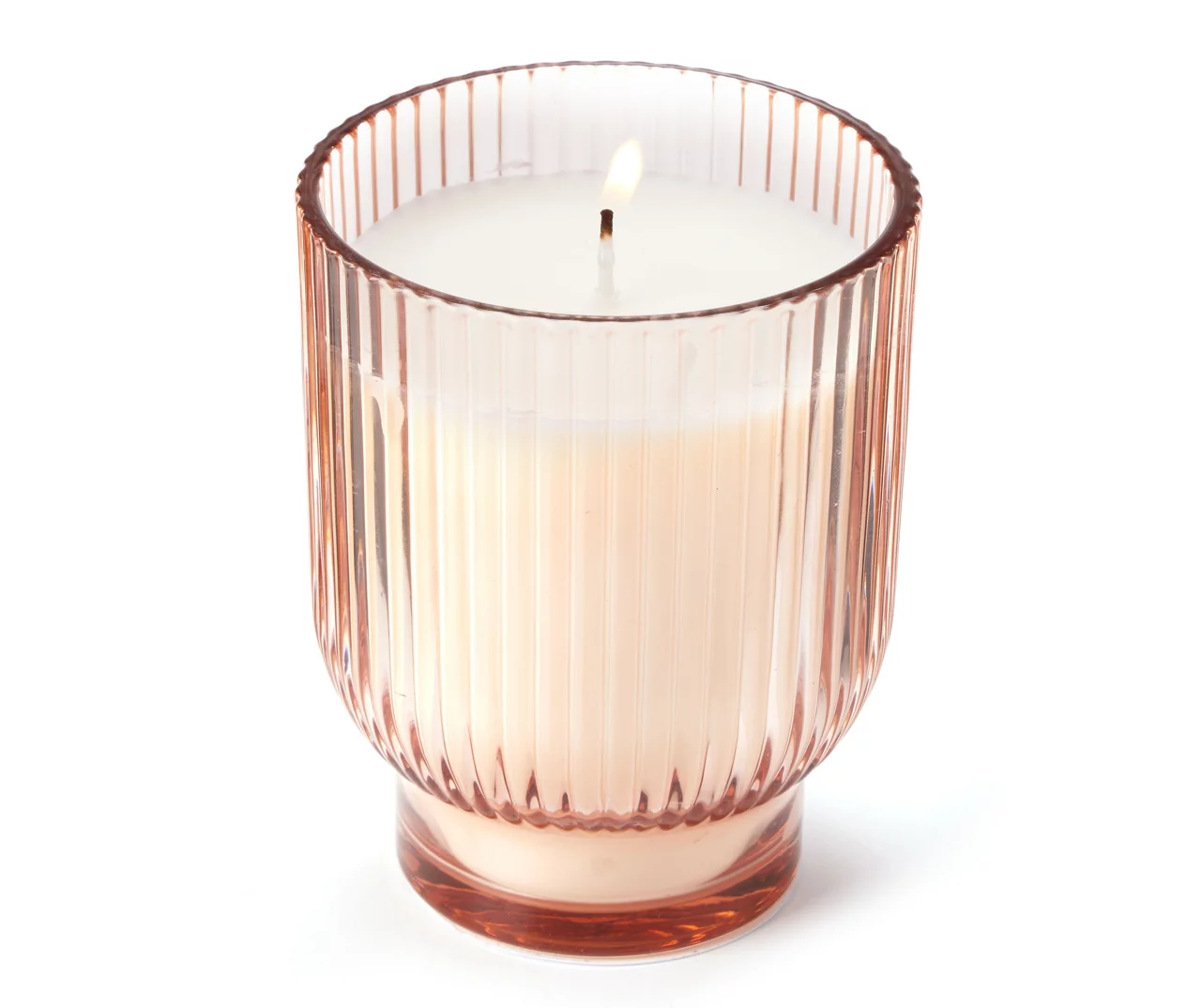 Wild Sedona Vanilla Cashmere Pink Rib Pedestal Candle, 15 Oz. 2 Wild Sedona Vanilla Cashmere Pink Rib Pedestal Candle, 15 Oz. - Image 2
