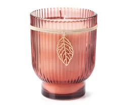 Wild Sedona Spiced Ginger Brown Rib Pedestal Candle, 15 Oz.