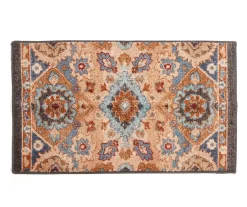 Broyhill Blue & Tan Traditional Floral Accent Rug