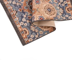 Broyhill Blue & Tan Traditional Floral Accent Rug -Broyhill 810602761 A8 1
