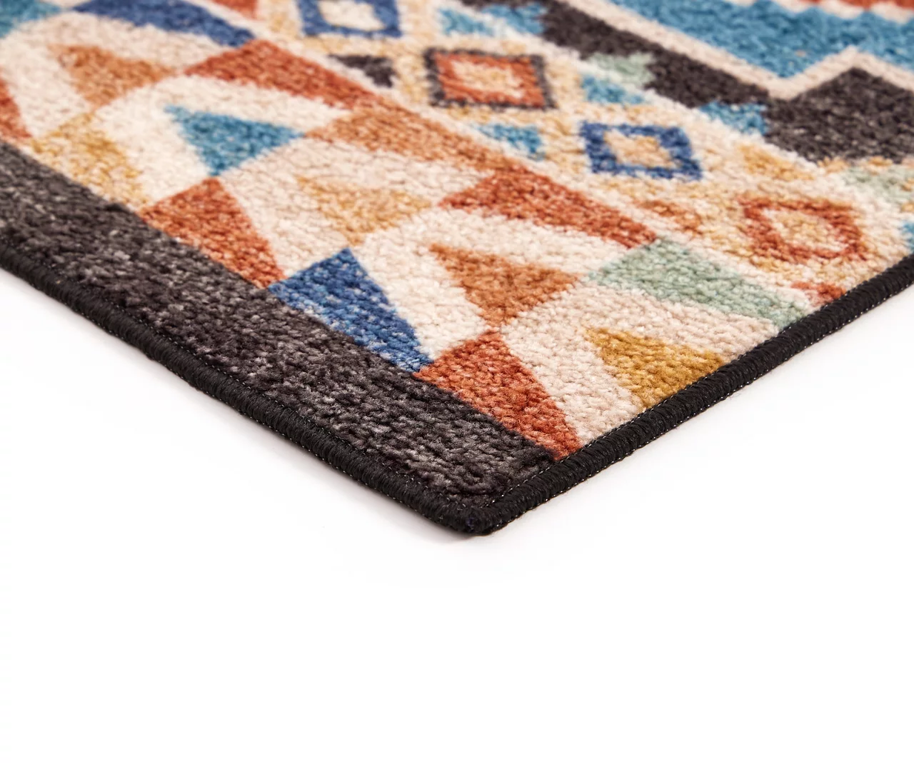 Broyhill Orange & Brown Geometric Accent Rug 7 Broyhill Orange & Brown Geometric Accent Rug - Image 7