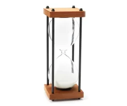 Sand Hourglass Wood & Metal Tabletop Decor 