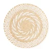 Tan & White Spiral Woven Grass Wall Decor