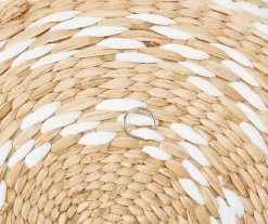 Tan & White Spiral Woven Grass Wall Decor -Broyhill 810603849 A8 2