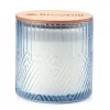 Chamomile Tea Blue Geometric Glass Jar Candle, 16 Oz.