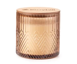 Peach Mandarin Orange Geometric Glass Jar Candle, 16 Oz.