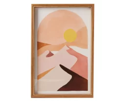 Wild Sedona Blush & Yellow Arch Sunset Framed Wall Art