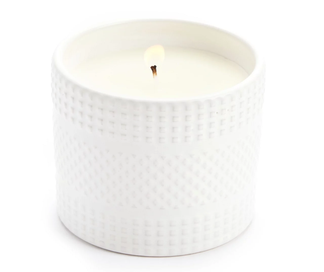 Homeward Vanilla Macaroon Embossed Ceramic Candle, 11 Oz. 2 Homeward Vanilla Macaroon Embossed Ceramic Candle, 11 Oz. - Image 2