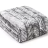 Gray & White Herringbone Queen/King Plush Velvet Blanket