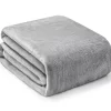 Gray Twin/Full Plush Velvet Blanket