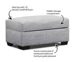 Parkdale Dove Storage Ottoman -Broyhill 810616031 X0 1 1
