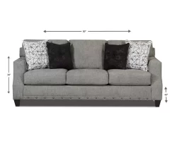 Alexandria Gray Chenille Sofa -Broyhill 810616679 A8