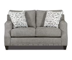 Alexandria Gray Chenille Loveseat