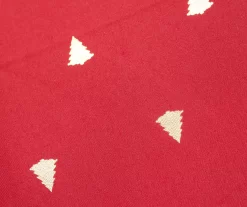 Broyhill Festive Gathering Red & Gold Foil Trees Fabric Tablecloth -Broyhill 810617040 810617039 810617041 810617042 A8 1