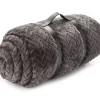 Atmosphere Gray Zigzag-Embossed Velvet Queen Blanket