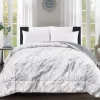 Gray Marble Print Faux Fur Full/Queen Comforter