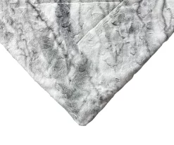 Gray Marble Print Faux Fur Full/Queen Comforter 8 Gray Marble Print Faux Fur Full/Queen Comforter -Broyhill 810617619 810617562 A8 3