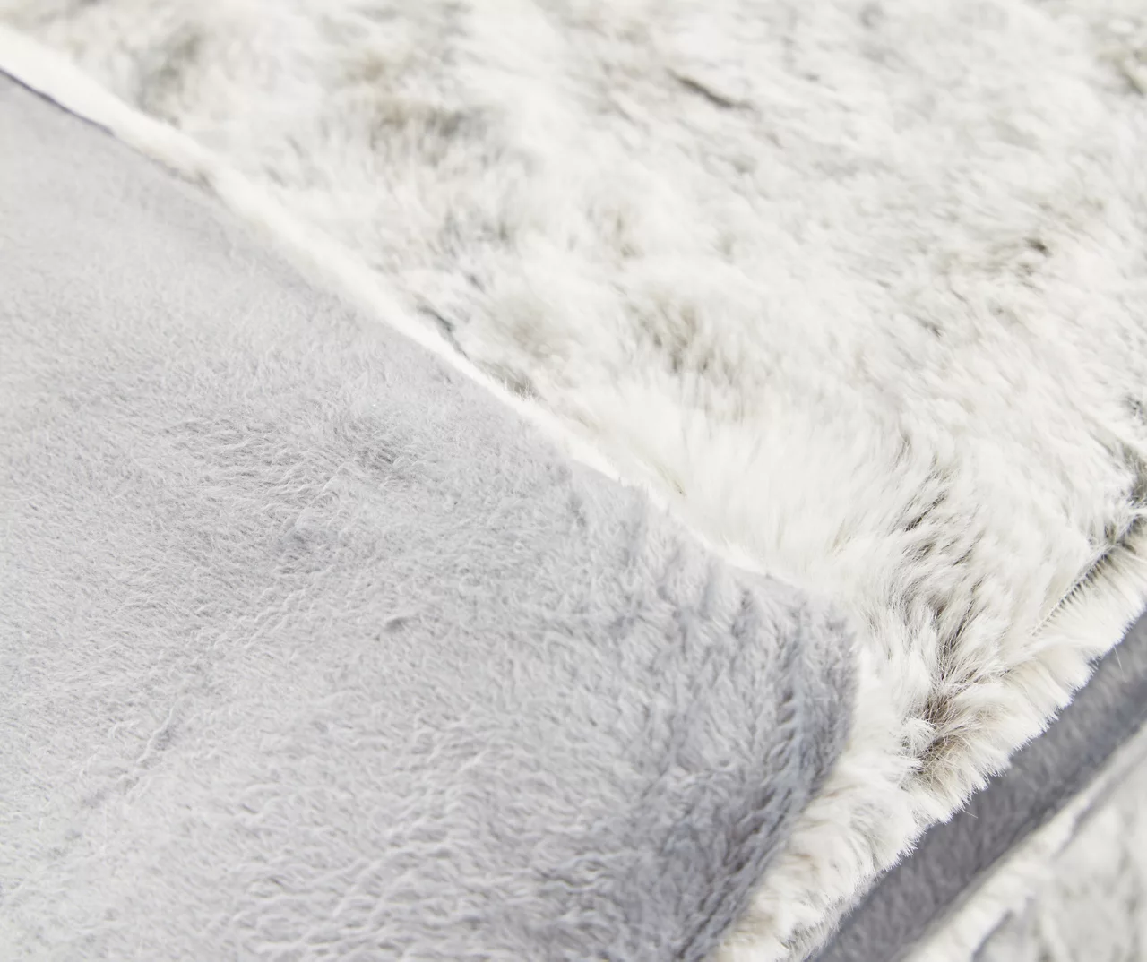 Gray Marble Print Faux Fur King Comforter 4 Gray Marble Print Faux Fur King Comforter - Image 4