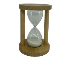 Homeward Sand Hourglass Wood & Glass Tabletop Decor